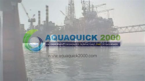 Schoonmaken van olievlekken op booreiland en dek met AQUAQUICK 2000