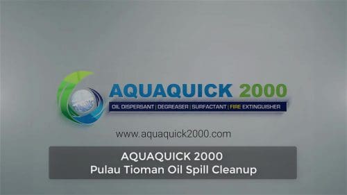 Demonstratie olielekkage Pulau Tioman met AQUAQUICK 2000