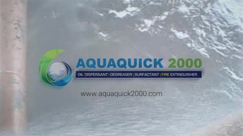 Sea Oil Spill Rig Cleaning Demo Using AQUAQUICK 2000