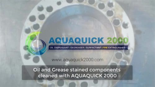 AQUAQUICK 2000 Onderdelen met olie- en vetvlekken gereinigd